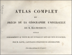 Atlas complet du précis de la géographie universelle, 1812
